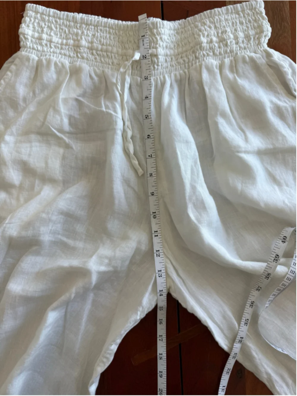 Women's Wilfred Le Boheme White Linen Wide Leg Pants S